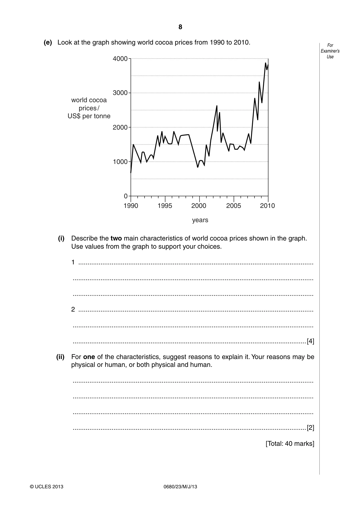 Cambridge IGCSE Environmental Management 0680 2013 May/June Paper 2 · Variant 3 question paper, page 8 of 16