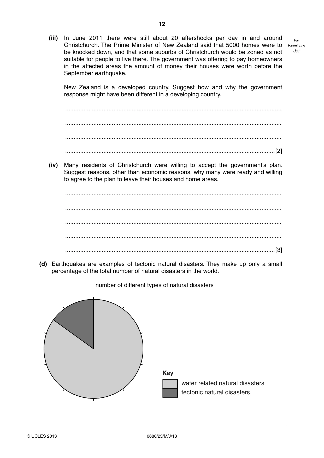 Cambridge IGCSE Environmental Management 0680 2013 May/June Paper 2 · Variant 3 question paper, page 12 of 16