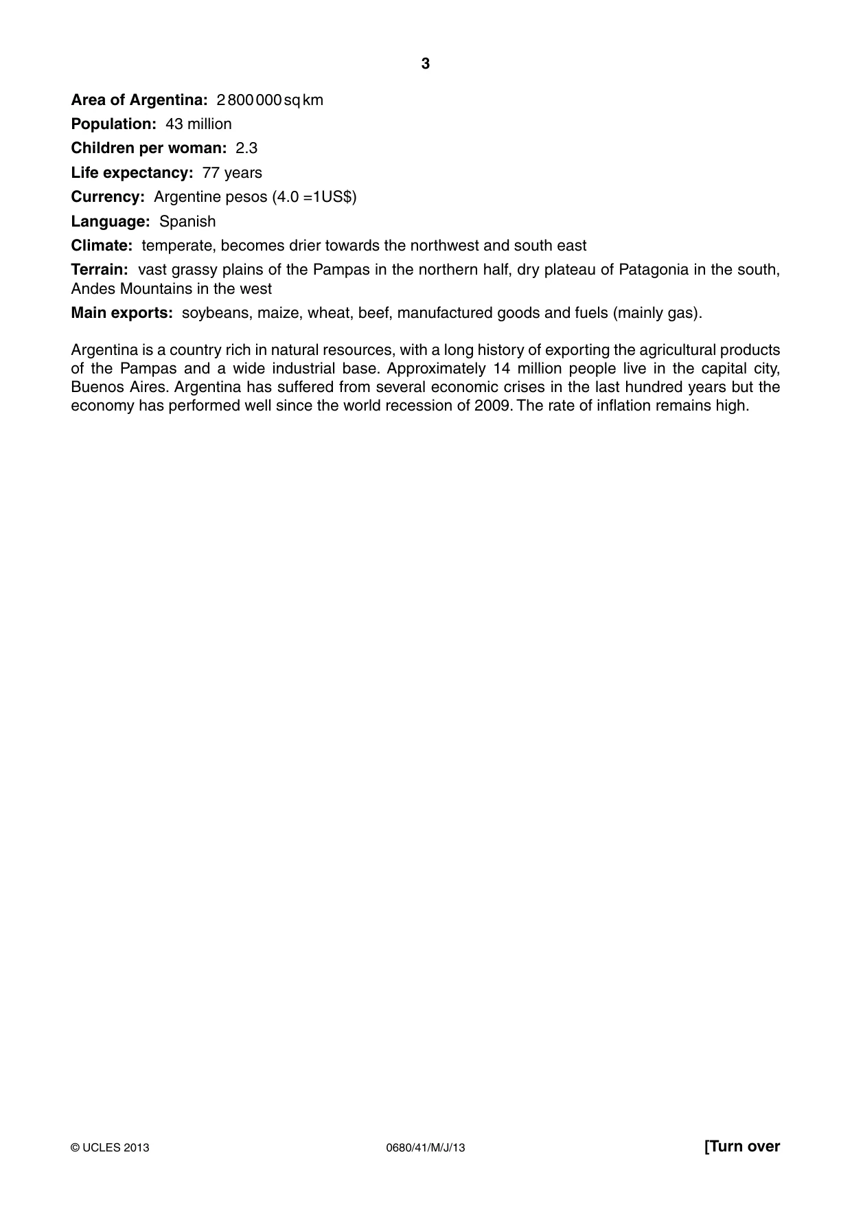 Cambridge IGCSE Environmental Management 0680 2013 May/June Paper 4 · Variant 1 question paper, page 3 of 20