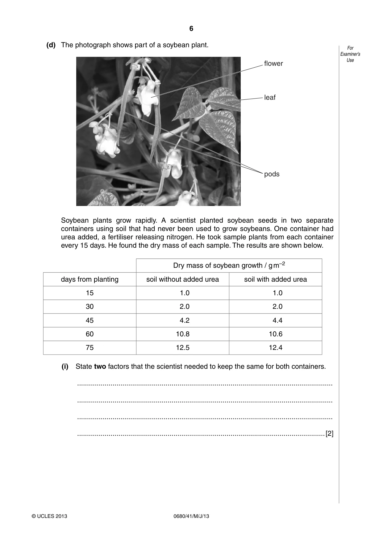 Cambridge IGCSE Environmental Management 0680 2013 May/June Paper 4 · Variant 1 question paper, page 6 of 20
