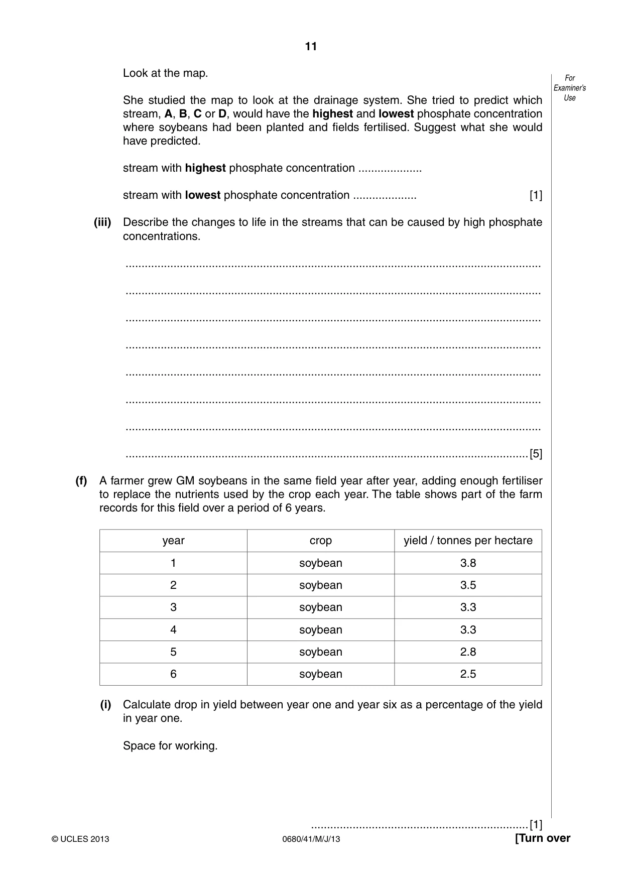 Cambridge IGCSE Environmental Management 0680 2013 May/June Paper 4 · Variant 1 question paper, page 11 of 20