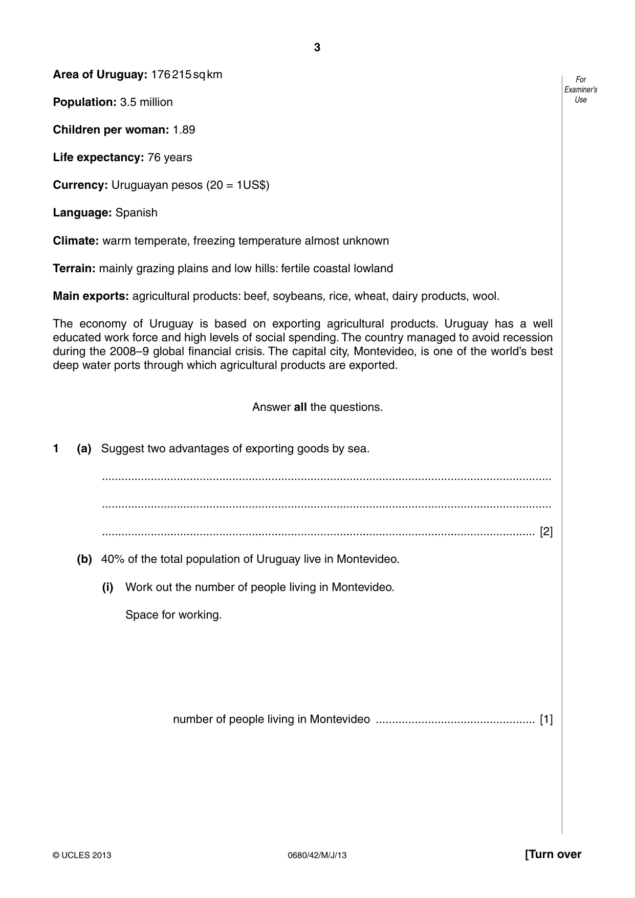 Cambridge IGCSE Environmental Management 0680 2013 May/June Paper 4 · Variant 2 question paper, page 3 of 16