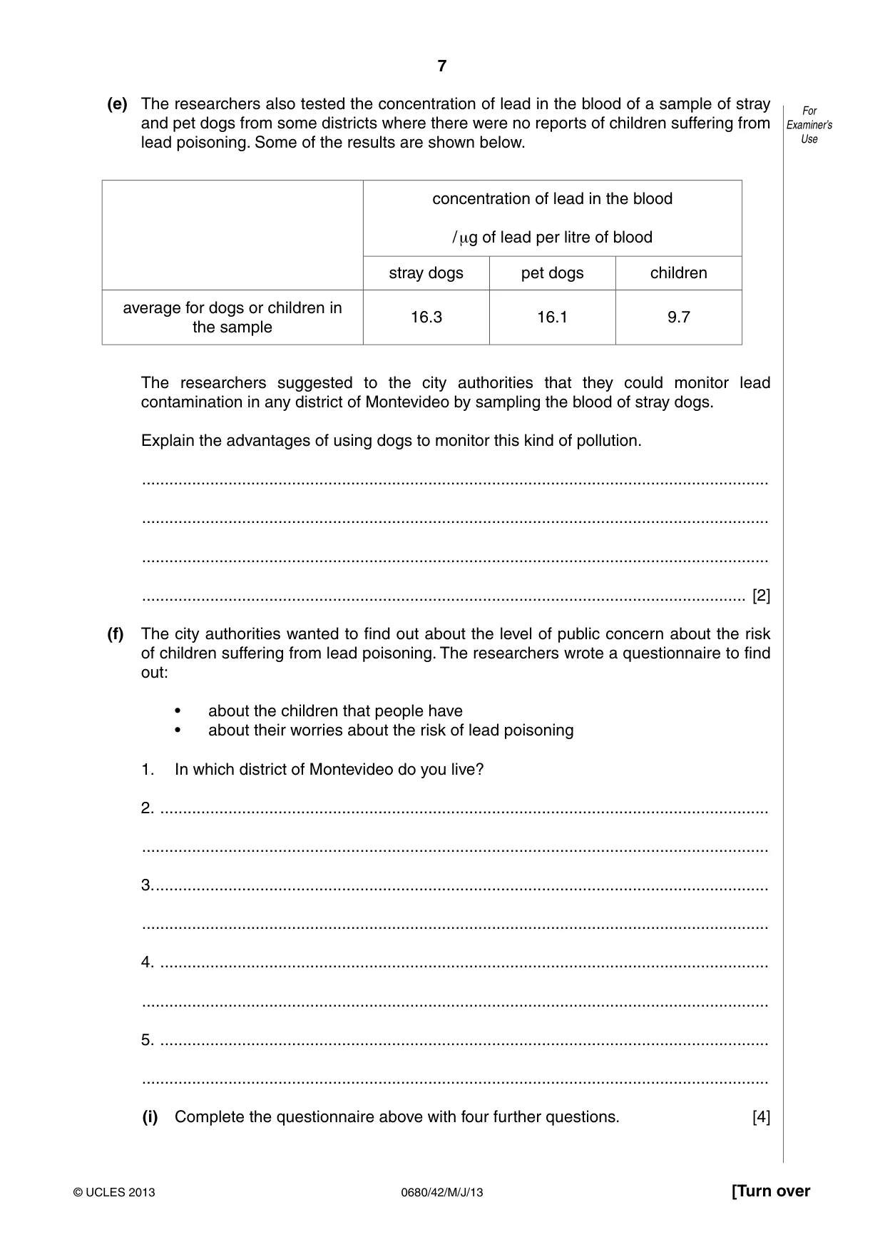 Cambridge IGCSE Environmental Management 0680 2013 May/June Paper 4 · Variant 2 question paper, page 7 of 16