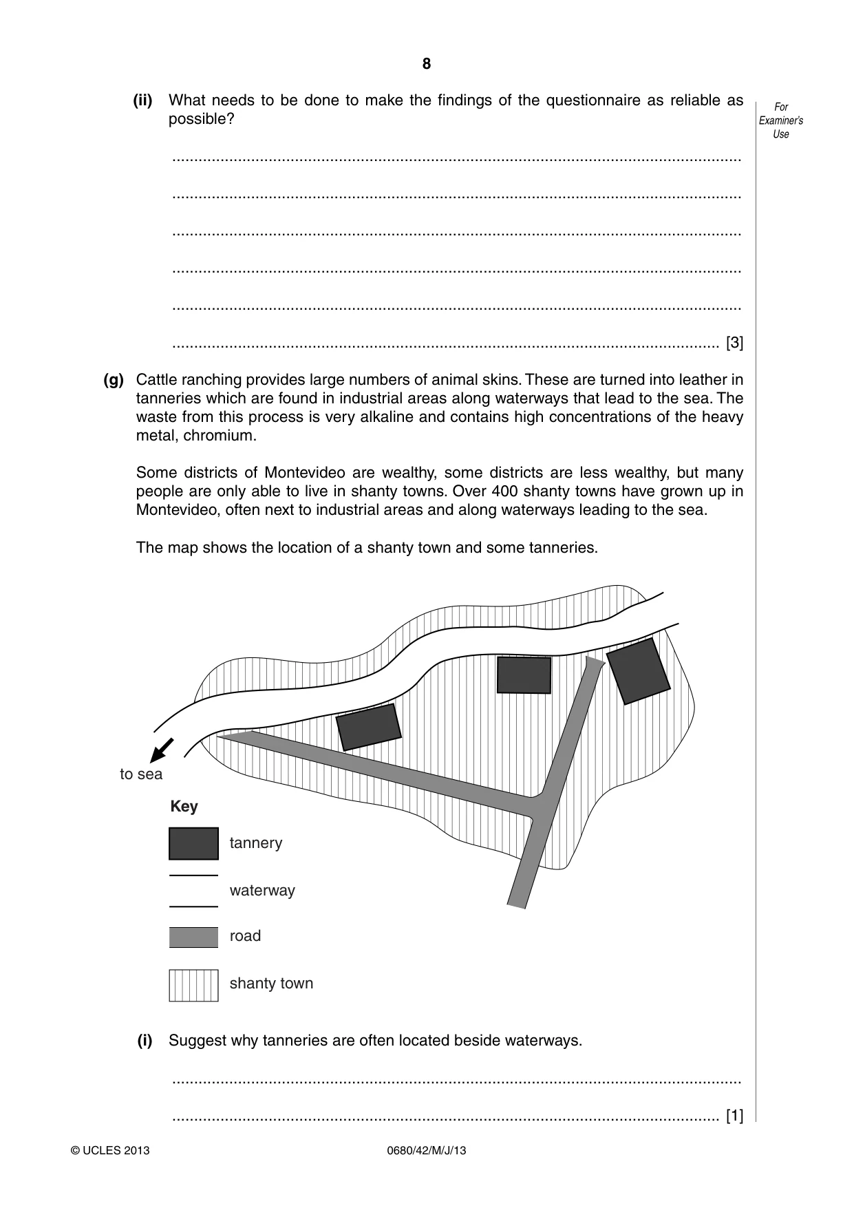 Cambridge IGCSE Environmental Management 0680 2013 May/June Paper 4 · Variant 2 question paper, page 8 of 16