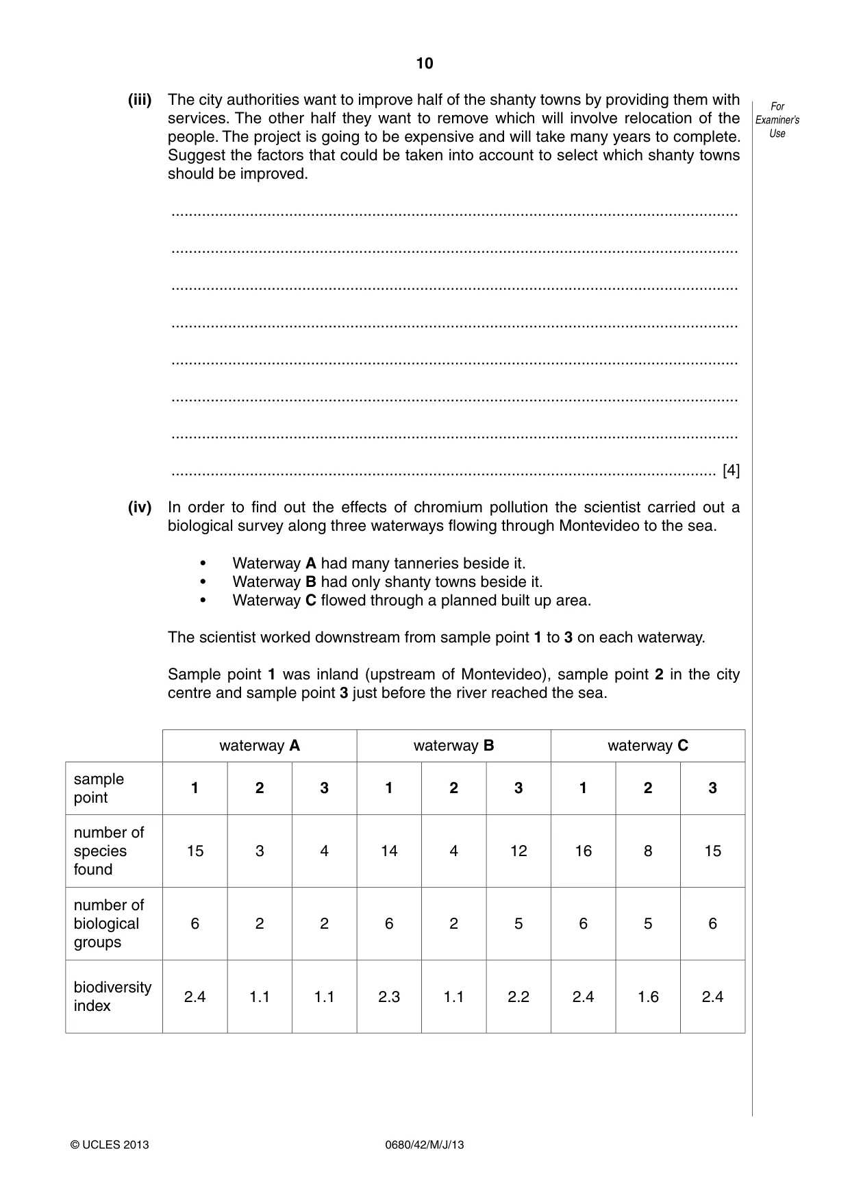 Cambridge IGCSE Environmental Management 0680 2013 May/June Paper 4 · Variant 2 question paper, page 10 of 16
