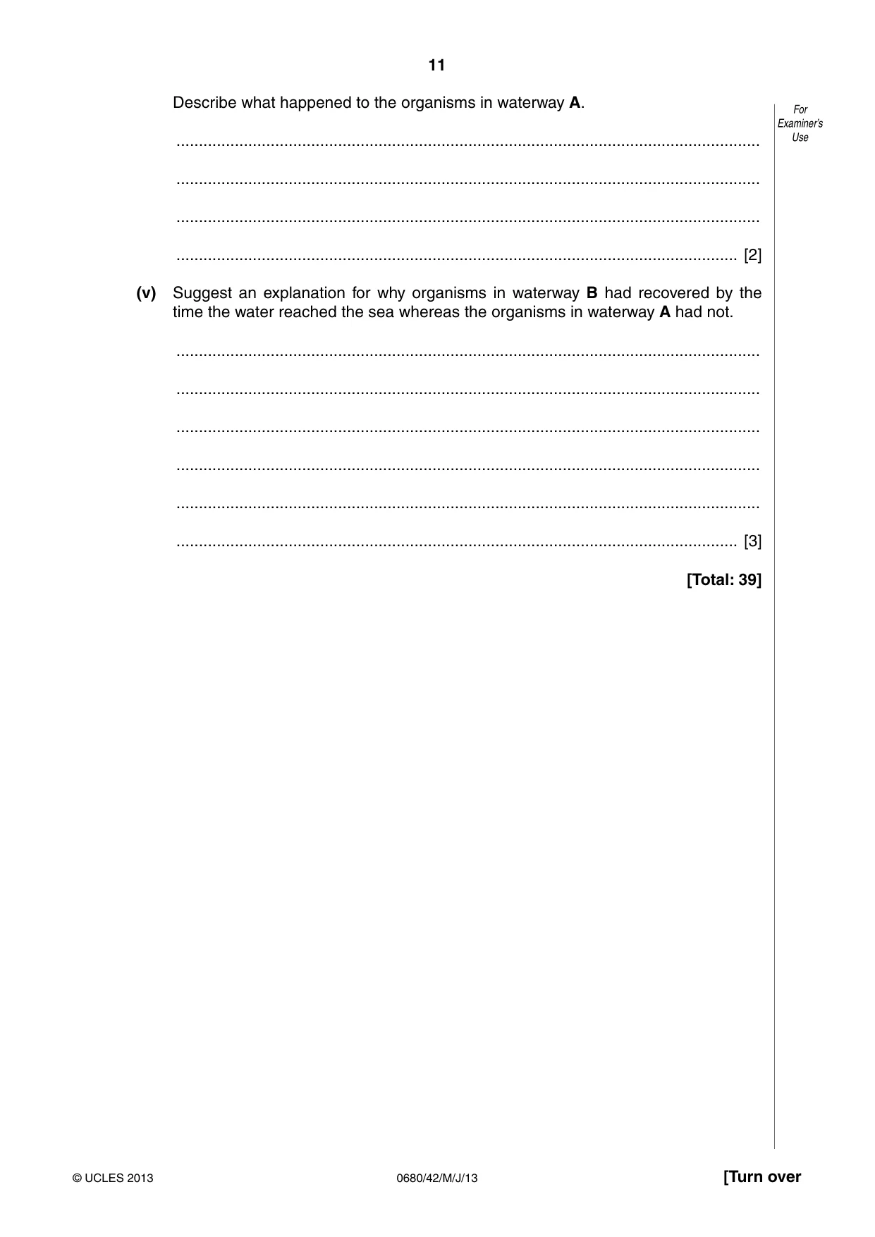Cambridge IGCSE Environmental Management 0680 2013 May/June Paper 4 · Variant 2 question paper, page 11 of 16