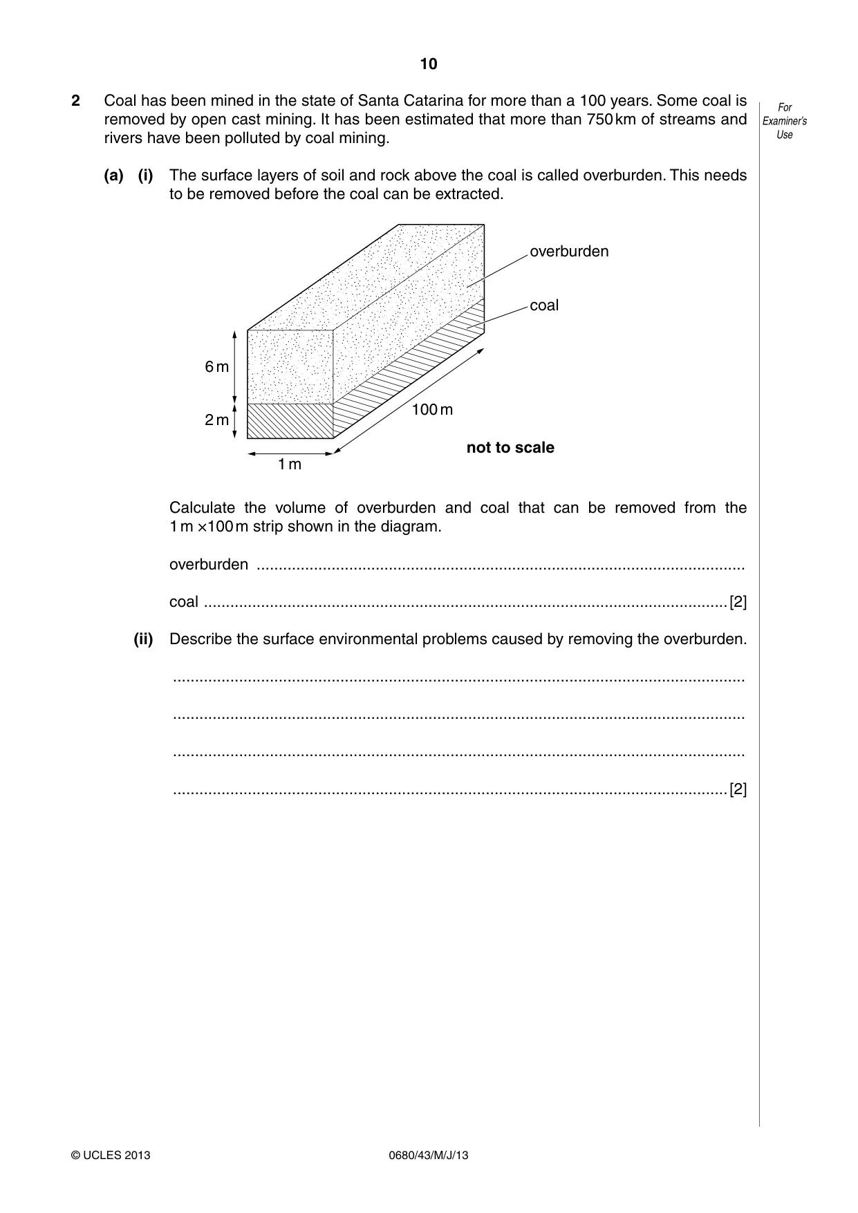 Cambridge IGCSE Environmental Management 0680 2013 May/June Paper 4 · Variant 3 question paper, page 10 of 16