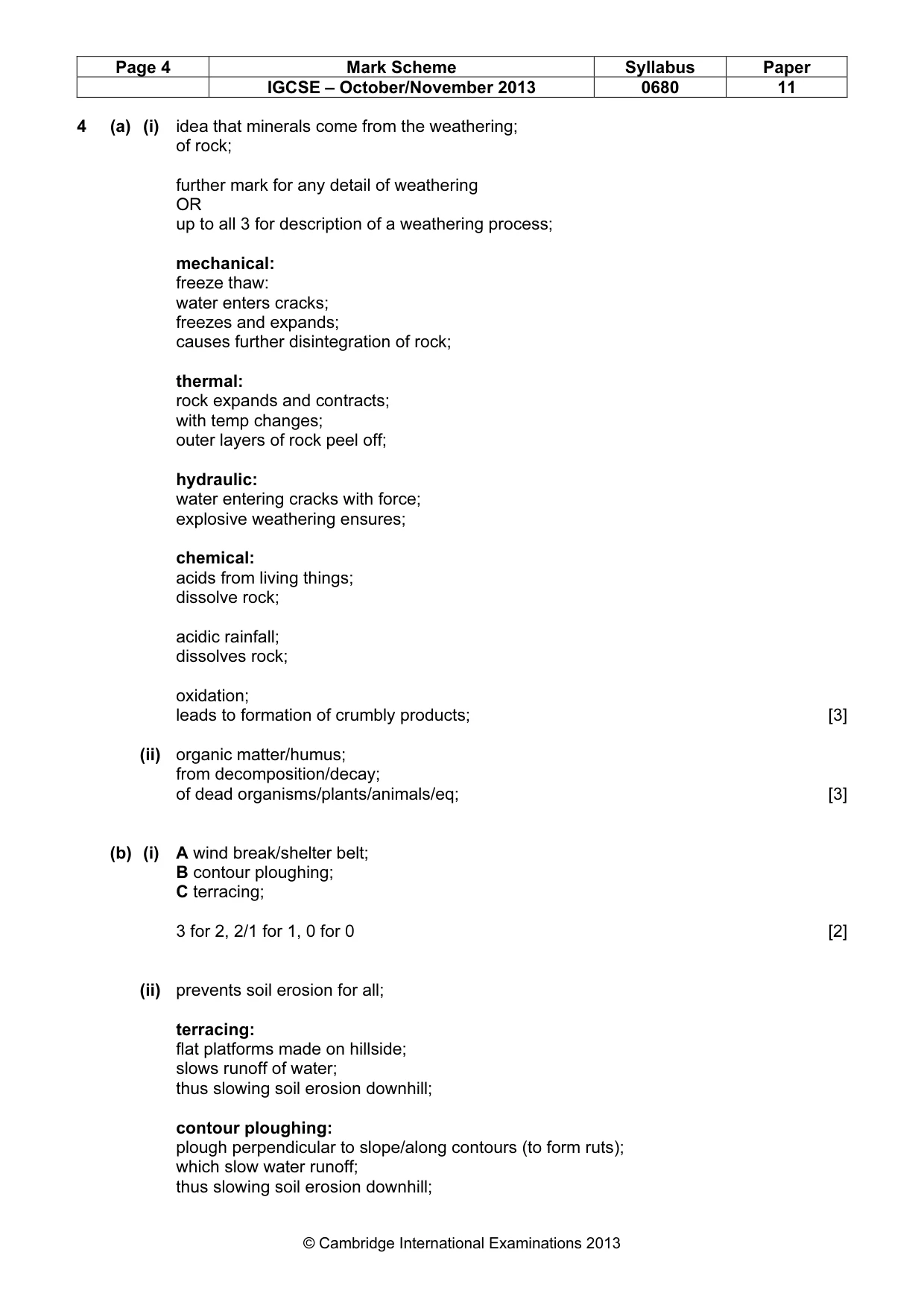 Mark scheme, page 4 of 6