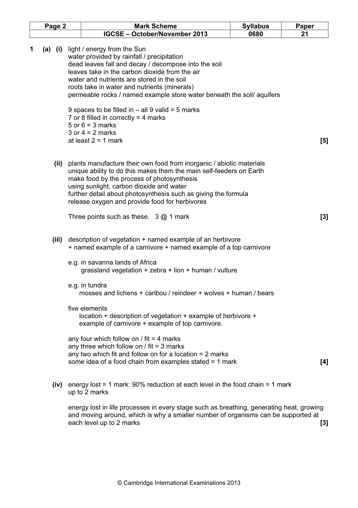 Mark scheme, page 2 of 8