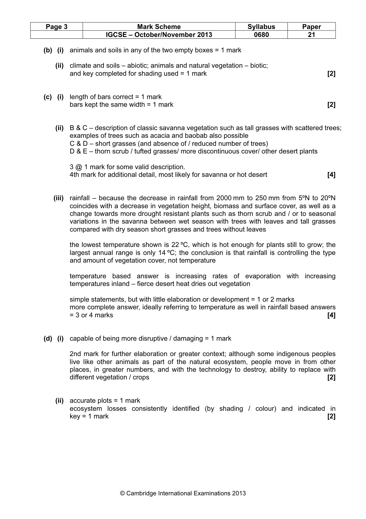 Mark scheme, page 3 of 8