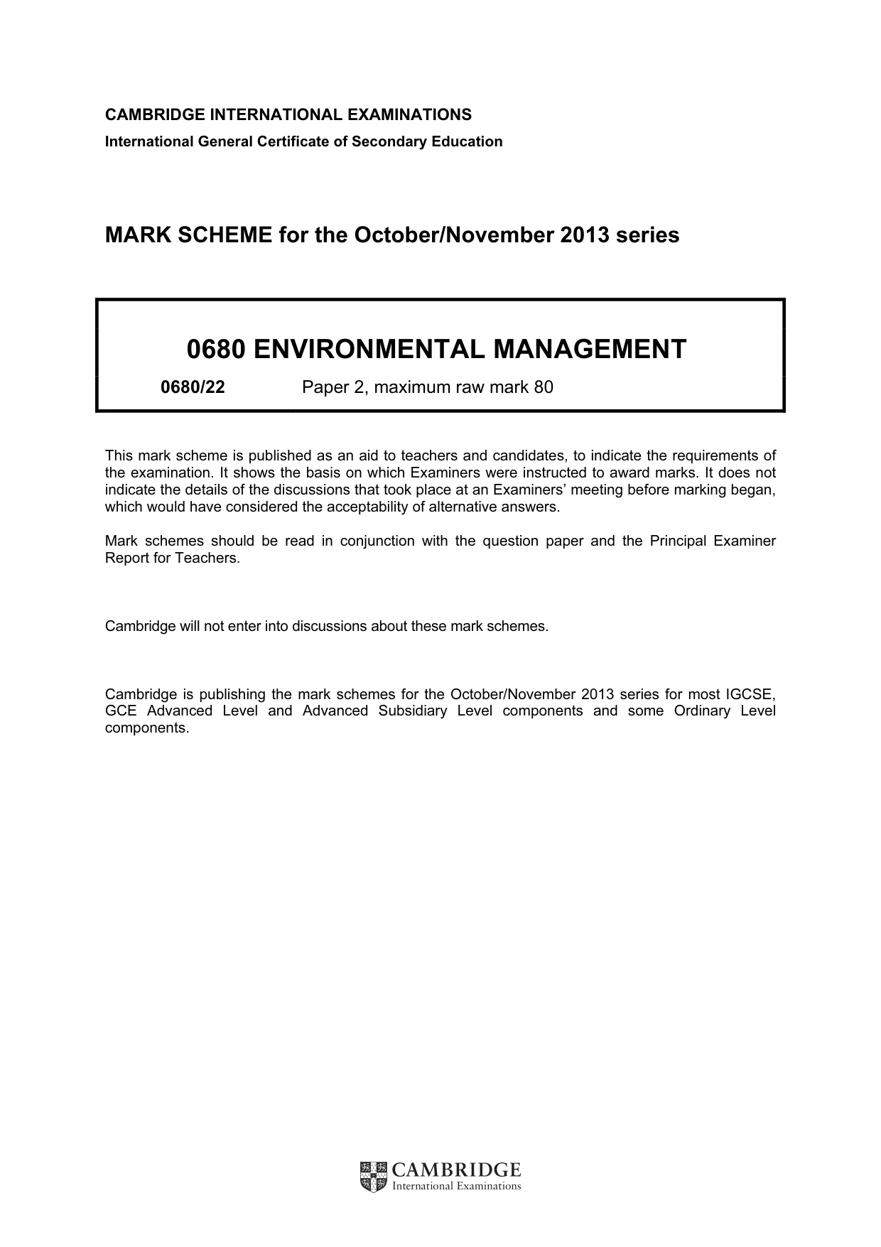 Mark scheme, page 1 of 9