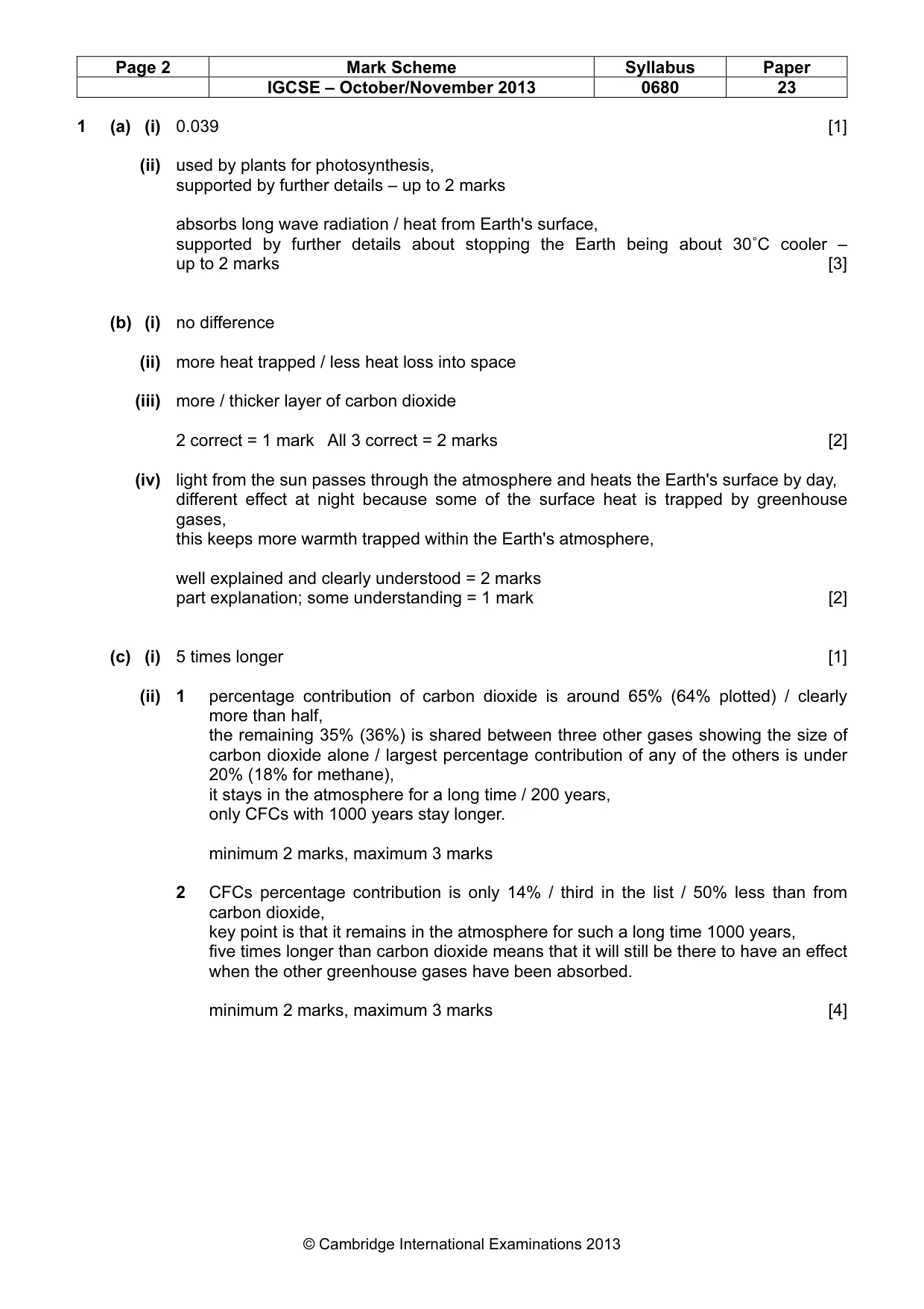 Mark scheme, page 2 of 8