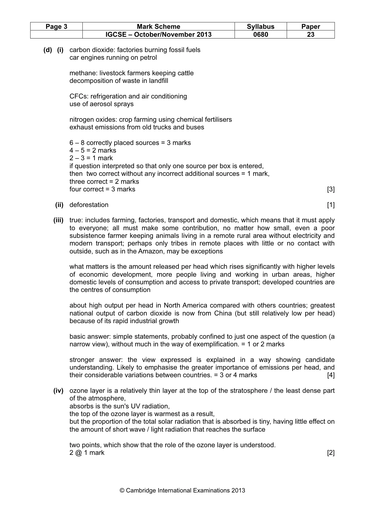 Mark scheme, page 3 of 8