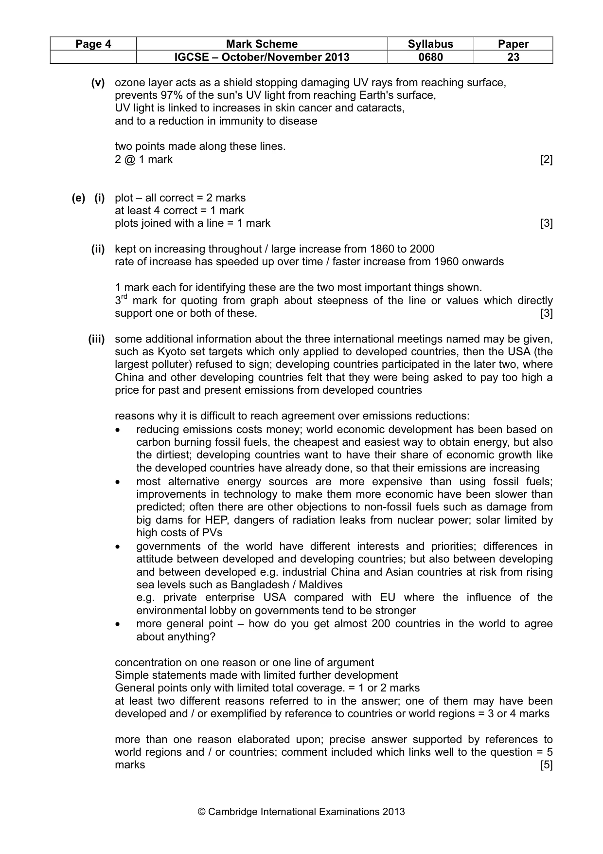 Mark scheme, page 4 of 8