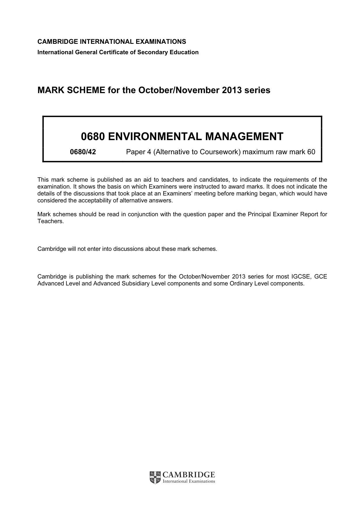 Mark scheme, page 1 of 3