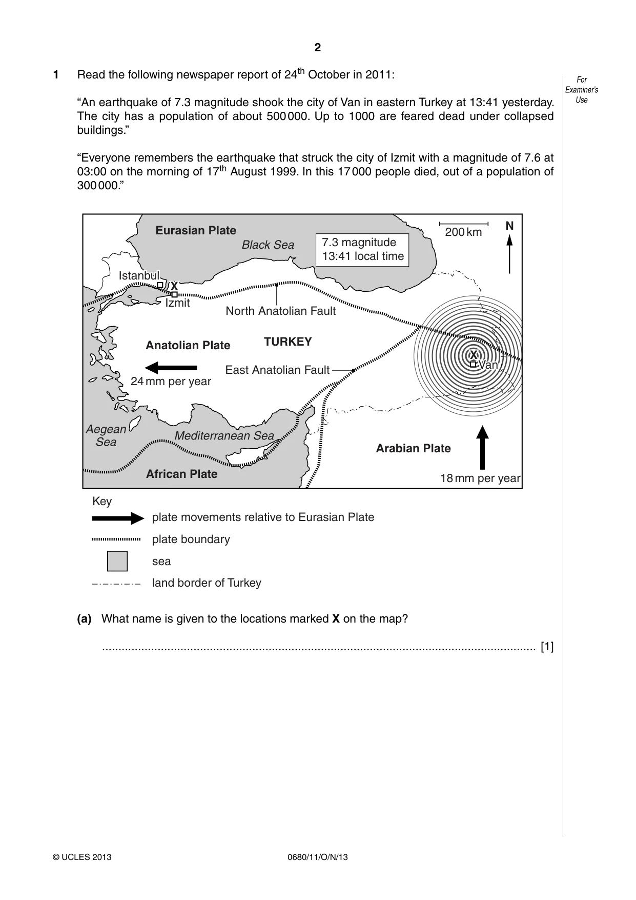 Cambridge IGCSE Environmental Management 0680 2013 Oct/Nov Paper 1 · Variant 1 question paper, page 2 of 16