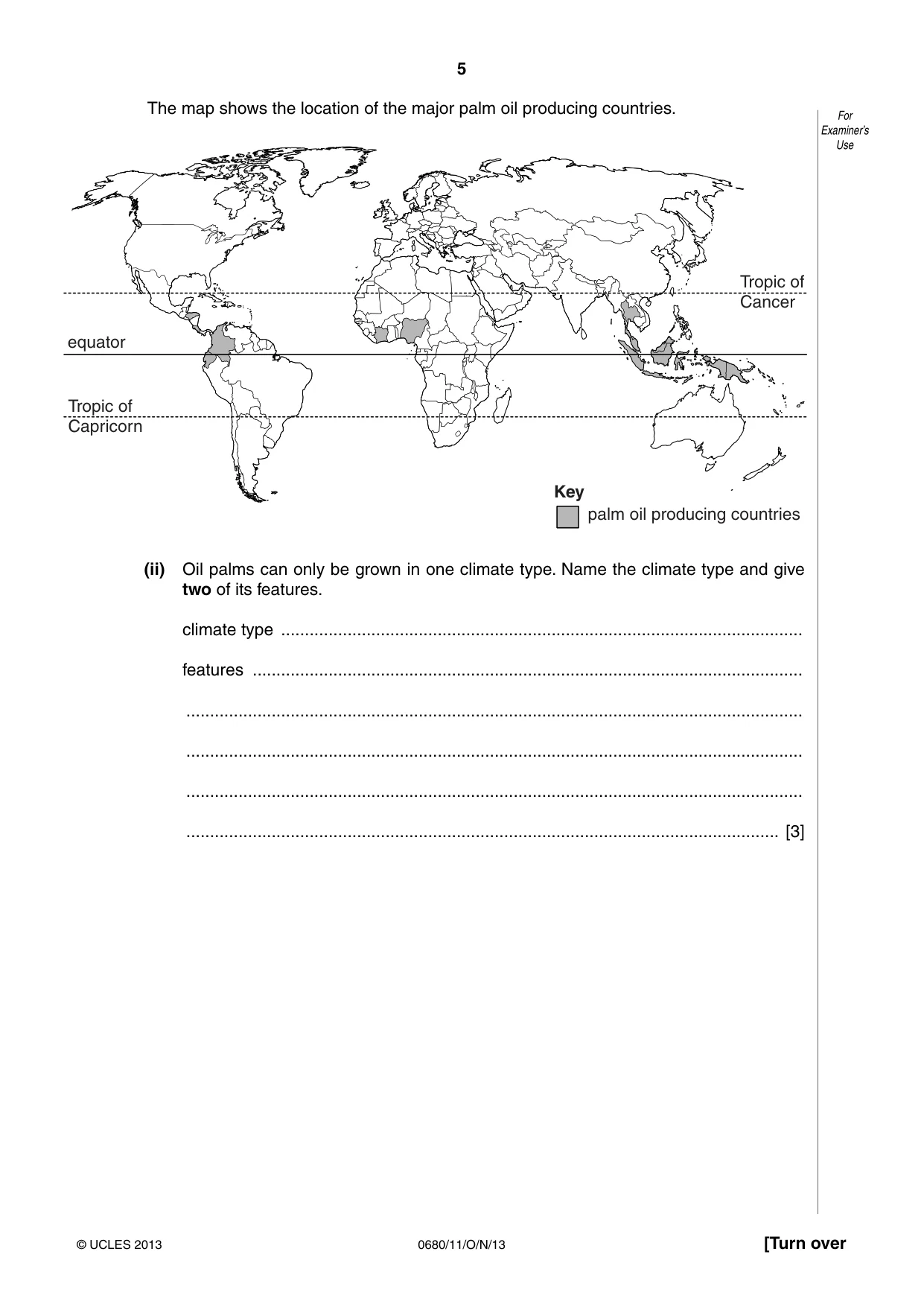 Cambridge IGCSE Environmental Management 0680 2013 Oct/Nov Paper 1 · Variant 1 question paper, page 5 of 16
