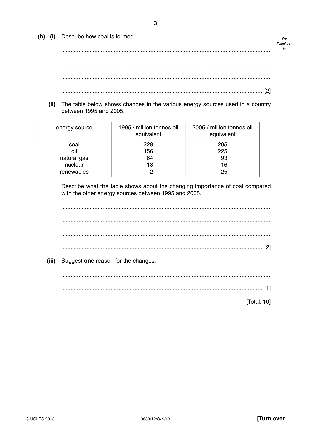 Cambridge IGCSE Environmental Management 0680 2013 Oct/Nov Paper 1 · Variant 2 question paper, page 3 of 16