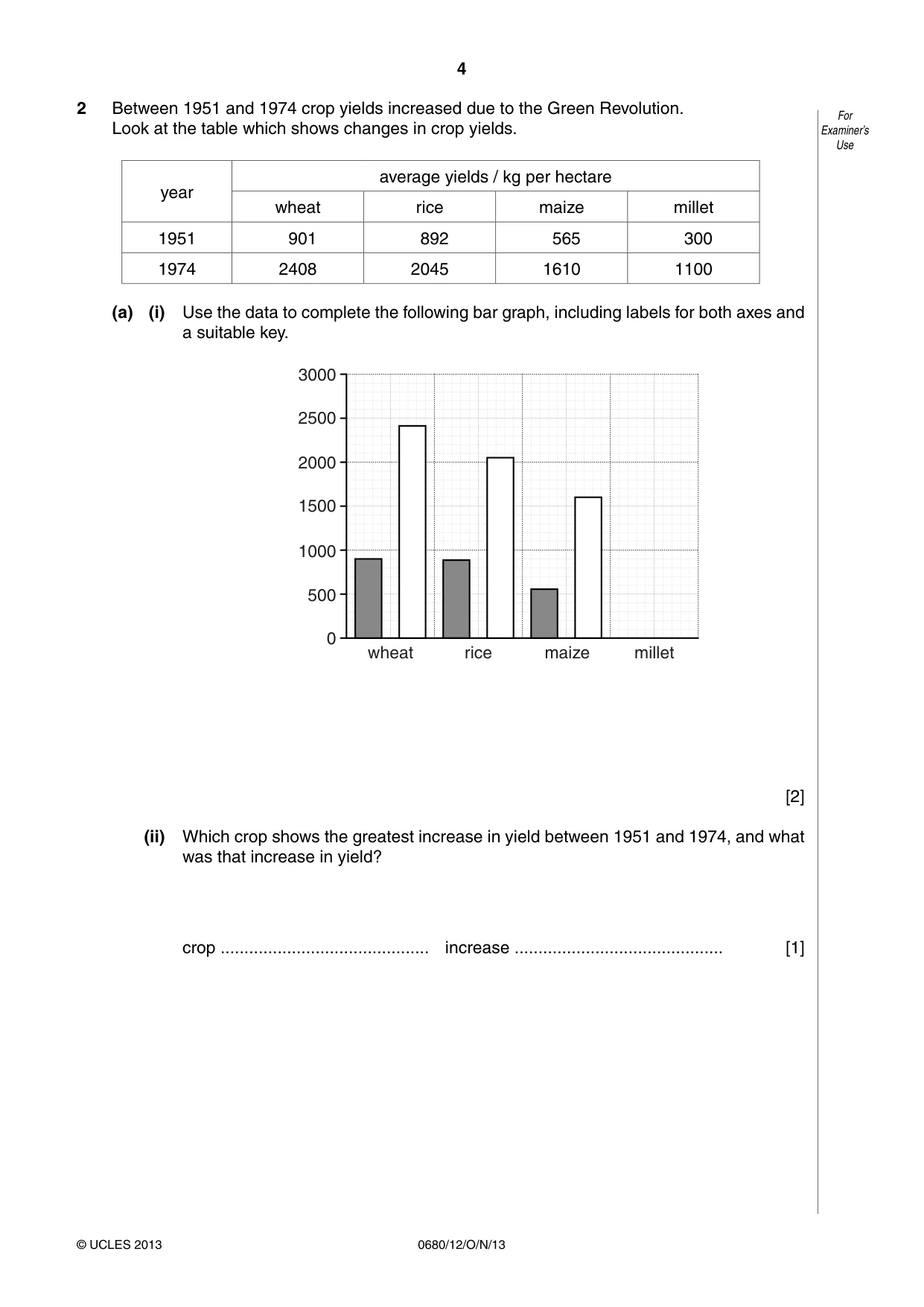 Cambridge IGCSE Environmental Management 0680 2013 Oct/Nov Paper 1 · Variant 2 question paper, page 4 of 16