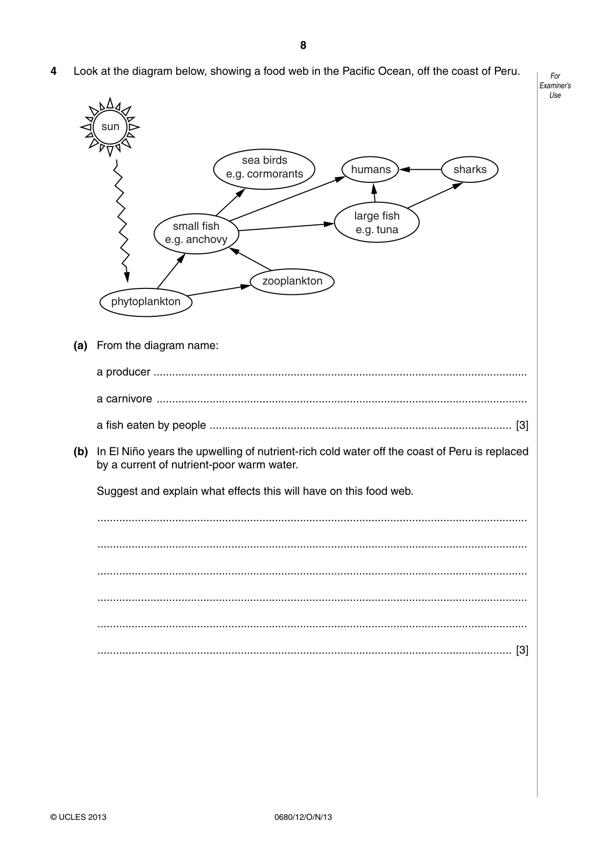 Cambridge IGCSE Environmental Management 0680 2013 Oct/Nov Paper 1 · Variant 2 question paper, page 8 of 16