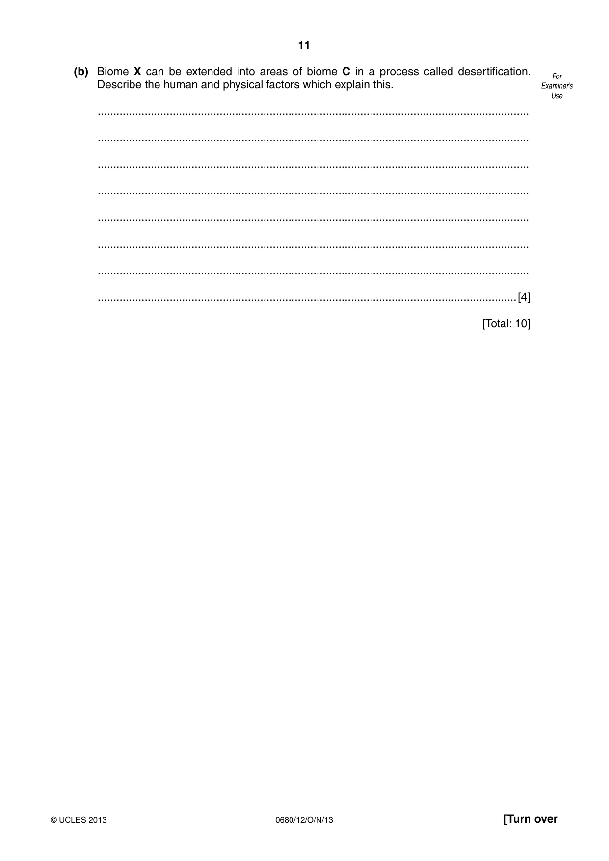 Cambridge IGCSE Environmental Management 0680 2013 Oct/Nov Paper 1 · Variant 2 question paper, page 11 of 16
