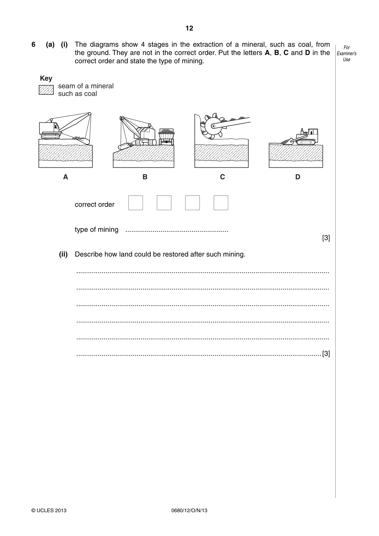 Cambridge IGCSE Environmental Management 0680 2013 Oct/Nov Paper 1 · Variant 2 question paper, page 12 of 16
