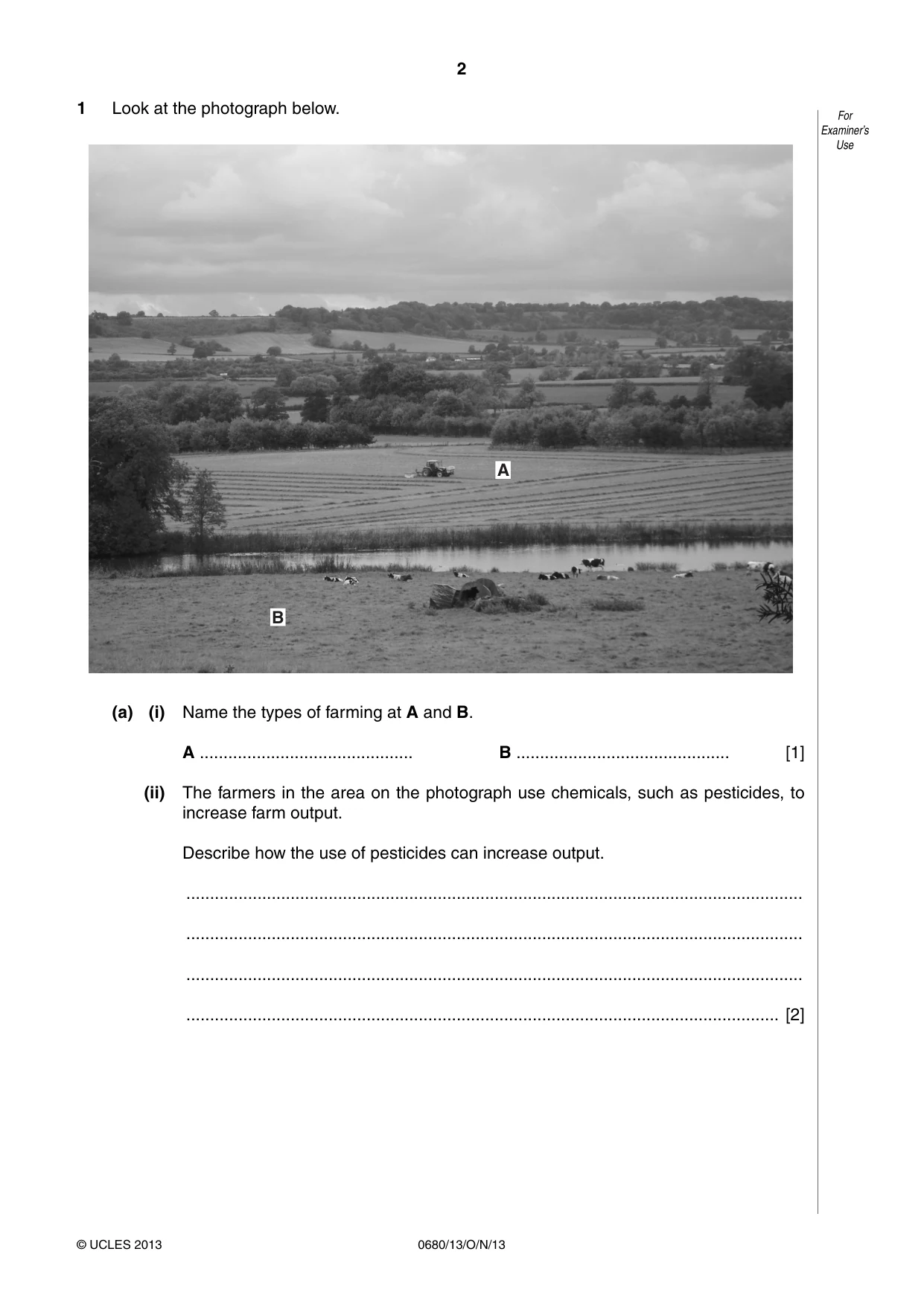 Cambridge IGCSE Environmental Management 0680 2013 Oct/Nov Paper 1 · Variant 3 question paper, page 2 of 16