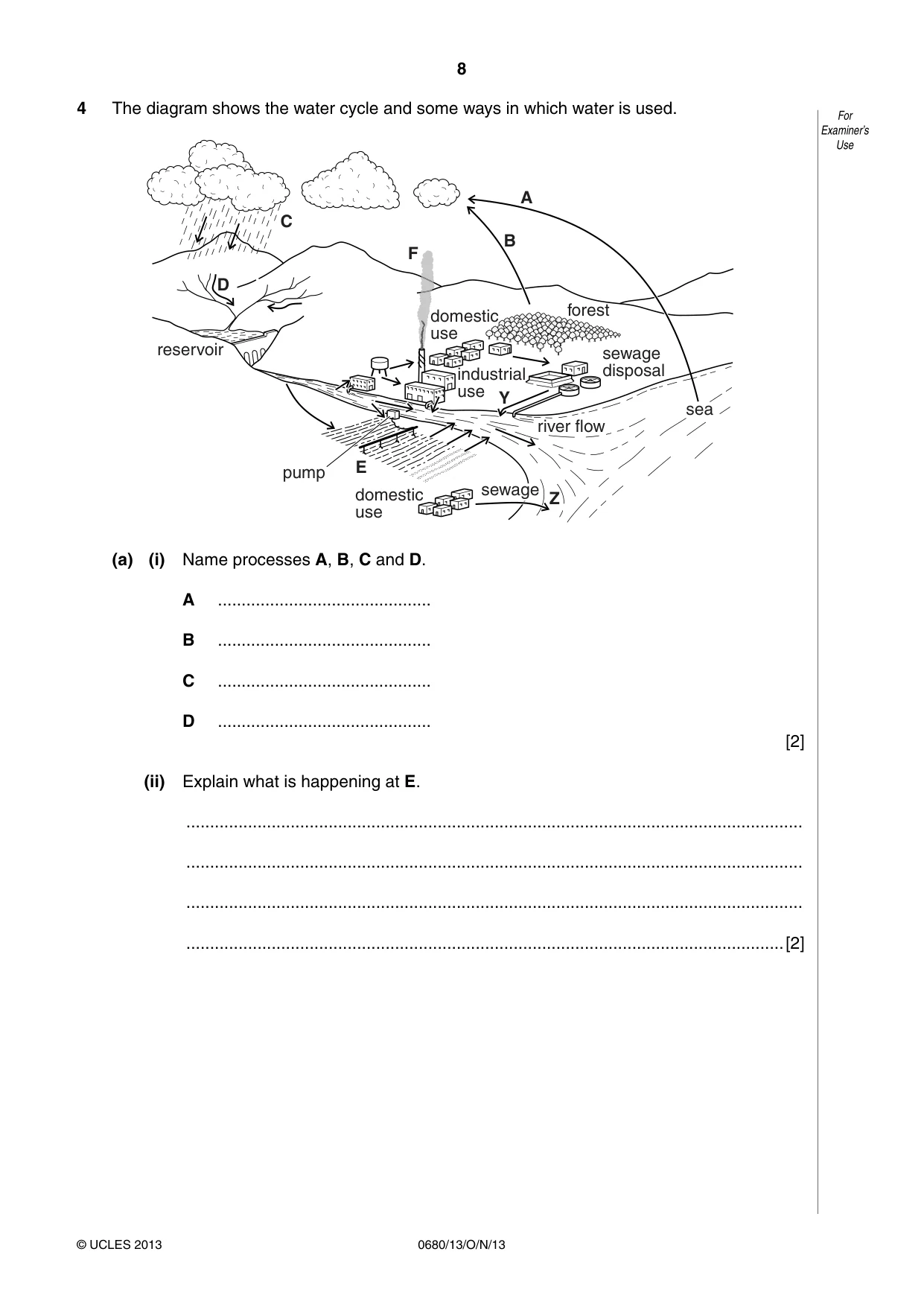 Cambridge IGCSE Environmental Management 0680 2013 Oct/Nov Paper 1 · Variant 3 question paper, page 8 of 16