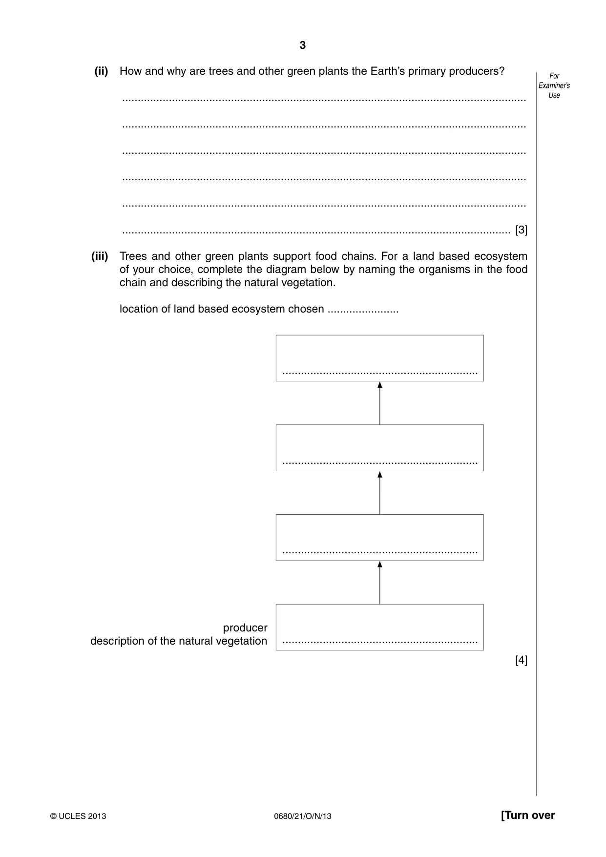 Cambridge IGCSE Environmental Management 0680 2013 Oct/Nov Paper 2 · Variant 1 question paper, page 3 of 16