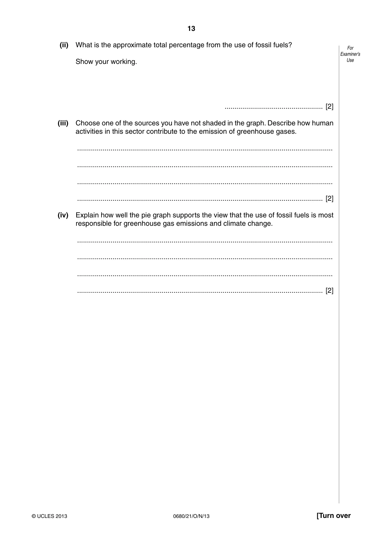 Cambridge IGCSE Environmental Management 0680 2013 Oct/Nov Paper 2 · Variant 1 question paper, page 13 of 16