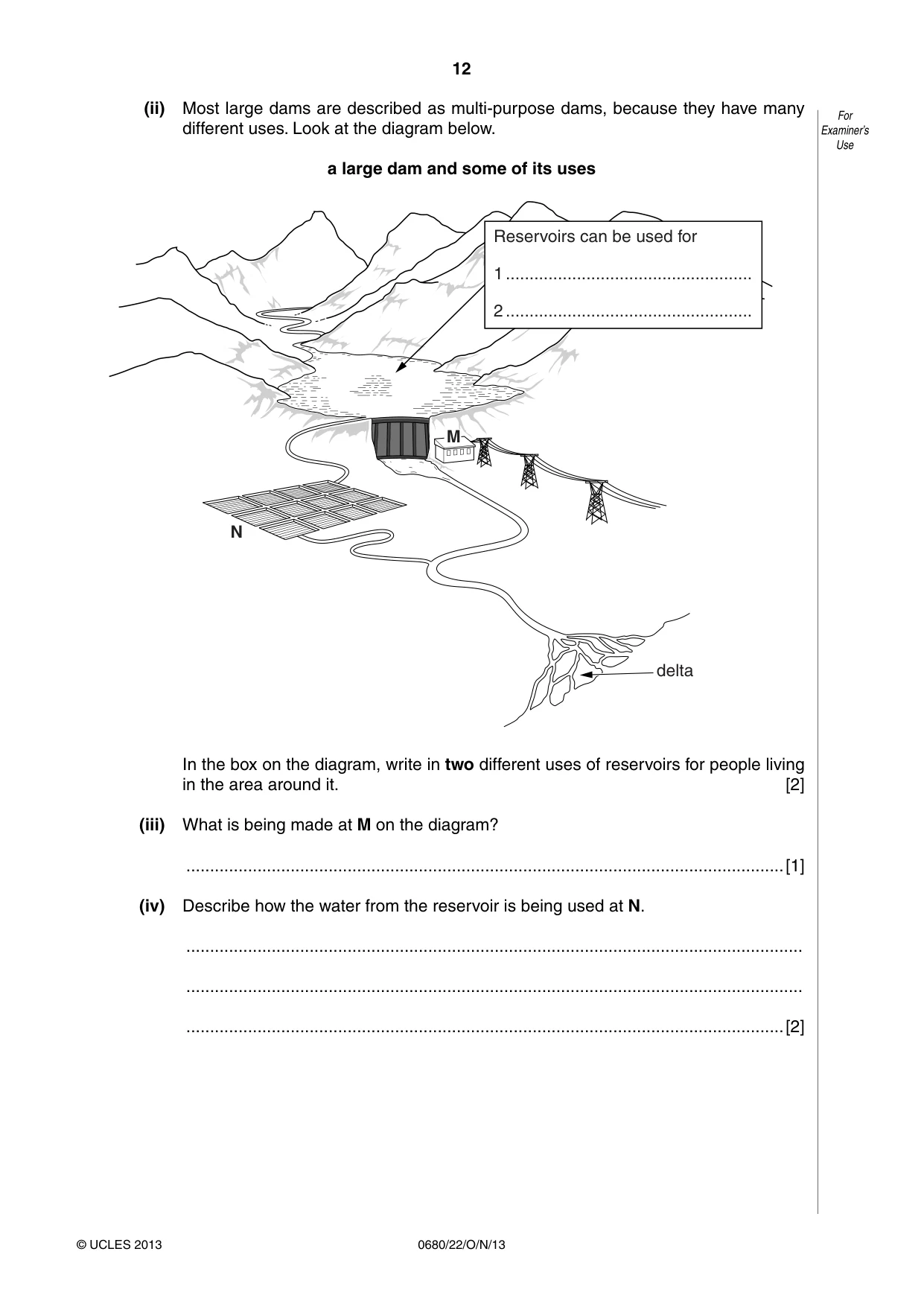 Cambridge IGCSE Environmental Management 0680 2013 Oct/Nov Paper 2 · Variant 2 question paper, page 12 of 20