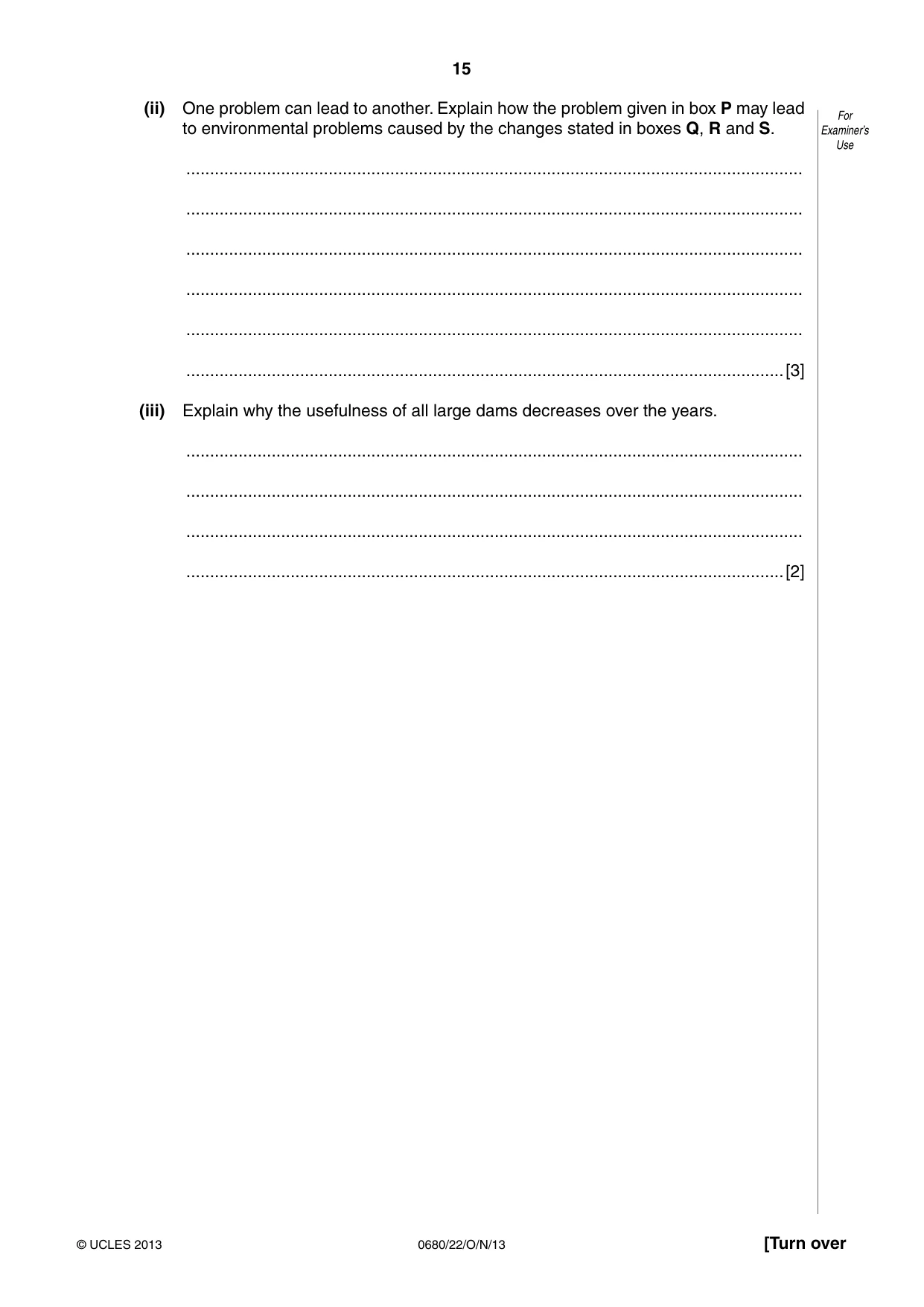 Cambridge IGCSE Environmental Management 0680 2013 Oct/Nov Paper 2 · Variant 2 question paper, page 15 of 20