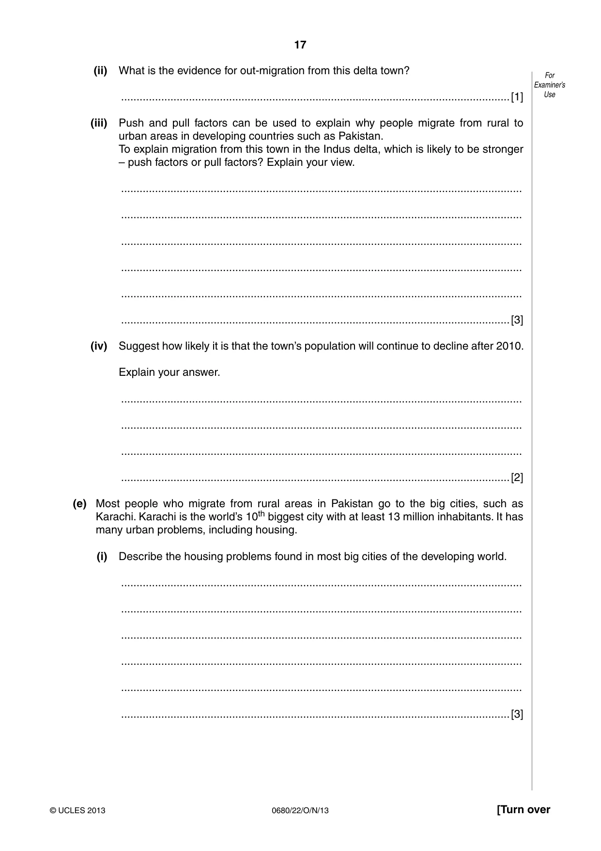Cambridge IGCSE Environmental Management 0680 2013 Oct/Nov Paper 2 · Variant 2 question paper, page 17 of 20