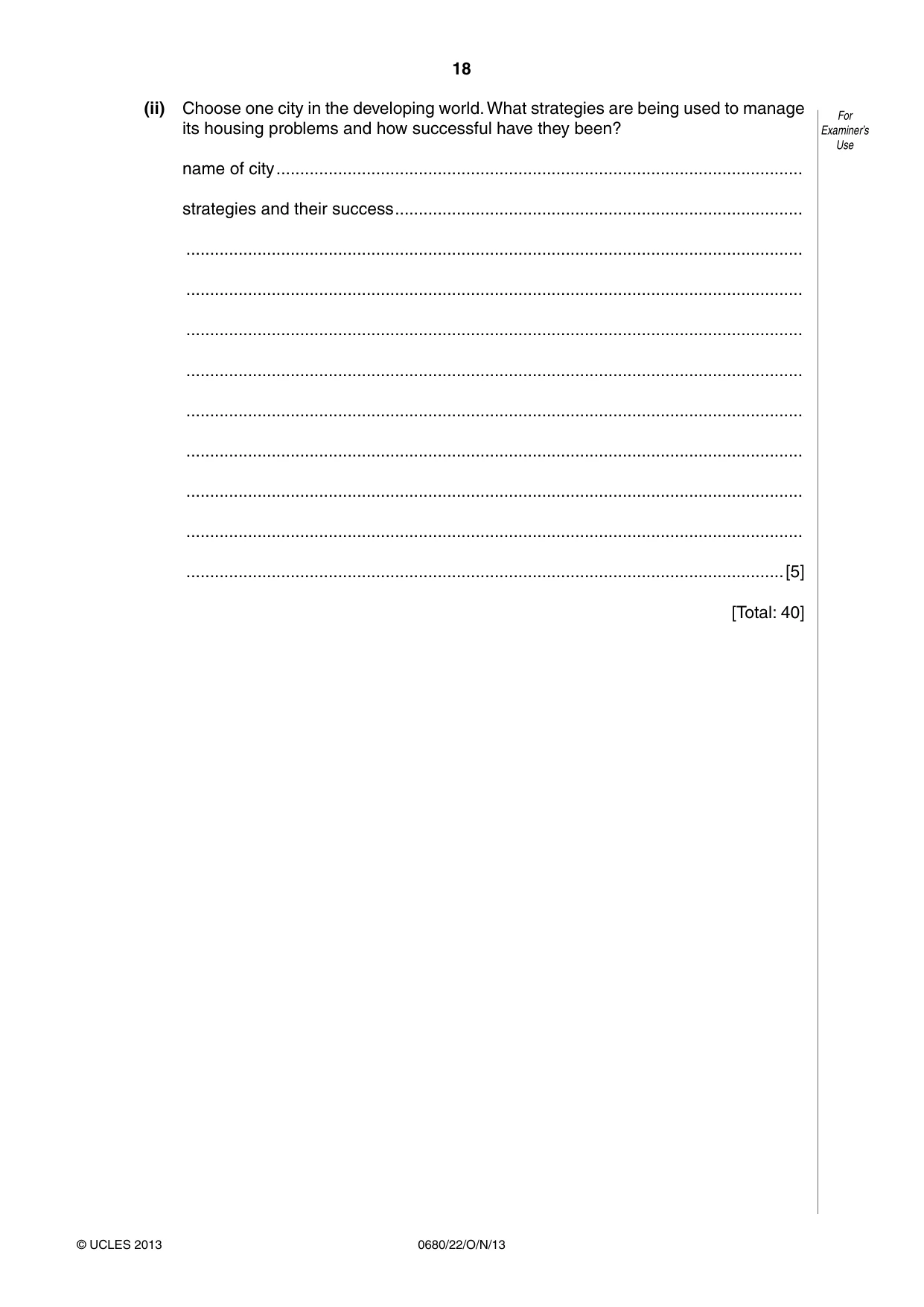 Cambridge IGCSE Environmental Management 0680 2013 Oct/Nov Paper 2 · Variant 2 question paper, page 18 of 20