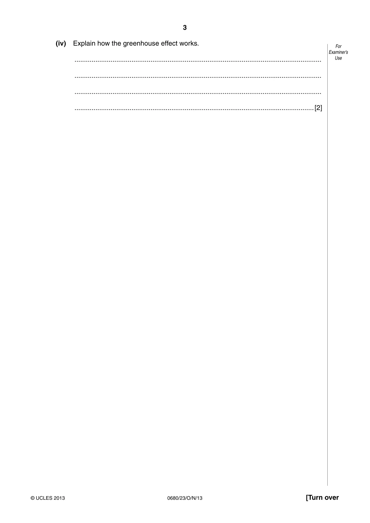 Cambridge IGCSE Environmental Management 0680 2013 Oct/Nov Paper 2 · Variant 3 question paper, page 3 of 16