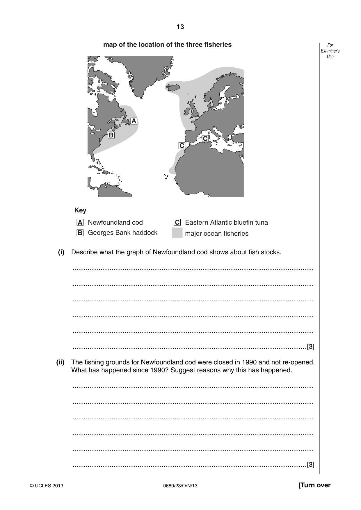 Cambridge IGCSE Environmental Management 0680 2013 Oct/Nov Paper 2 · Variant 3 question paper, page 13 of 16