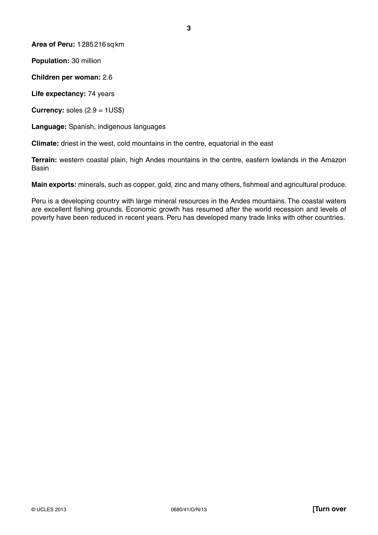 Cambridge IGCSE Environmental Management 0680 2013 Oct/Nov Paper 4 · Variant 1 question paper, page 3 of 20