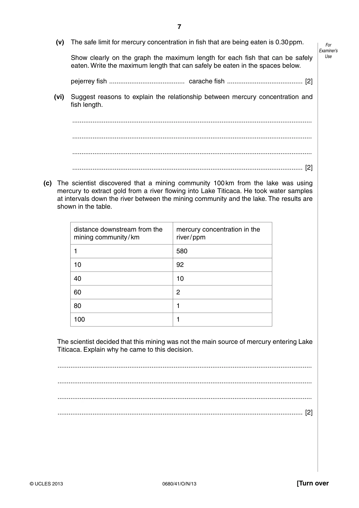 Cambridge IGCSE Environmental Management 0680 2013 Oct/Nov Paper 4 · Variant 1 question paper, page 7 of 20