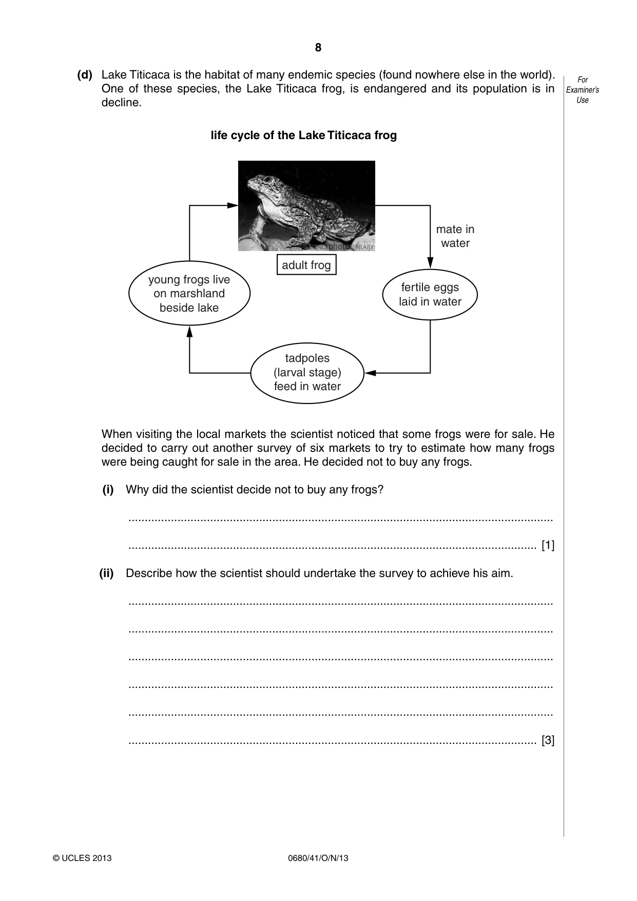 Cambridge IGCSE Environmental Management 0680 2013 Oct/Nov Paper 4 · Variant 1 question paper, page 8 of 20