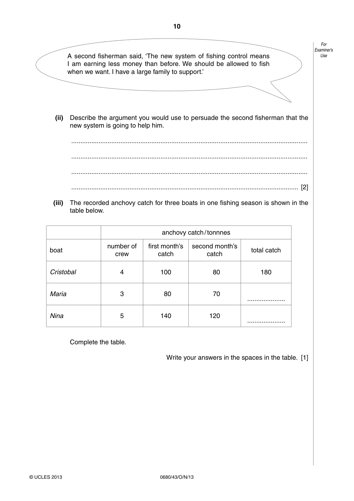 Cambridge IGCSE Environmental Management 0680 2013 Oct/Nov Paper 4 · Variant 3 question paper, page 10 of 16
