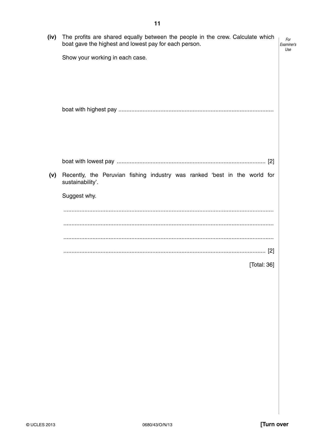 Cambridge IGCSE Environmental Management 0680 2013 Oct/Nov Paper 4 · Variant 3 question paper, page 11 of 16