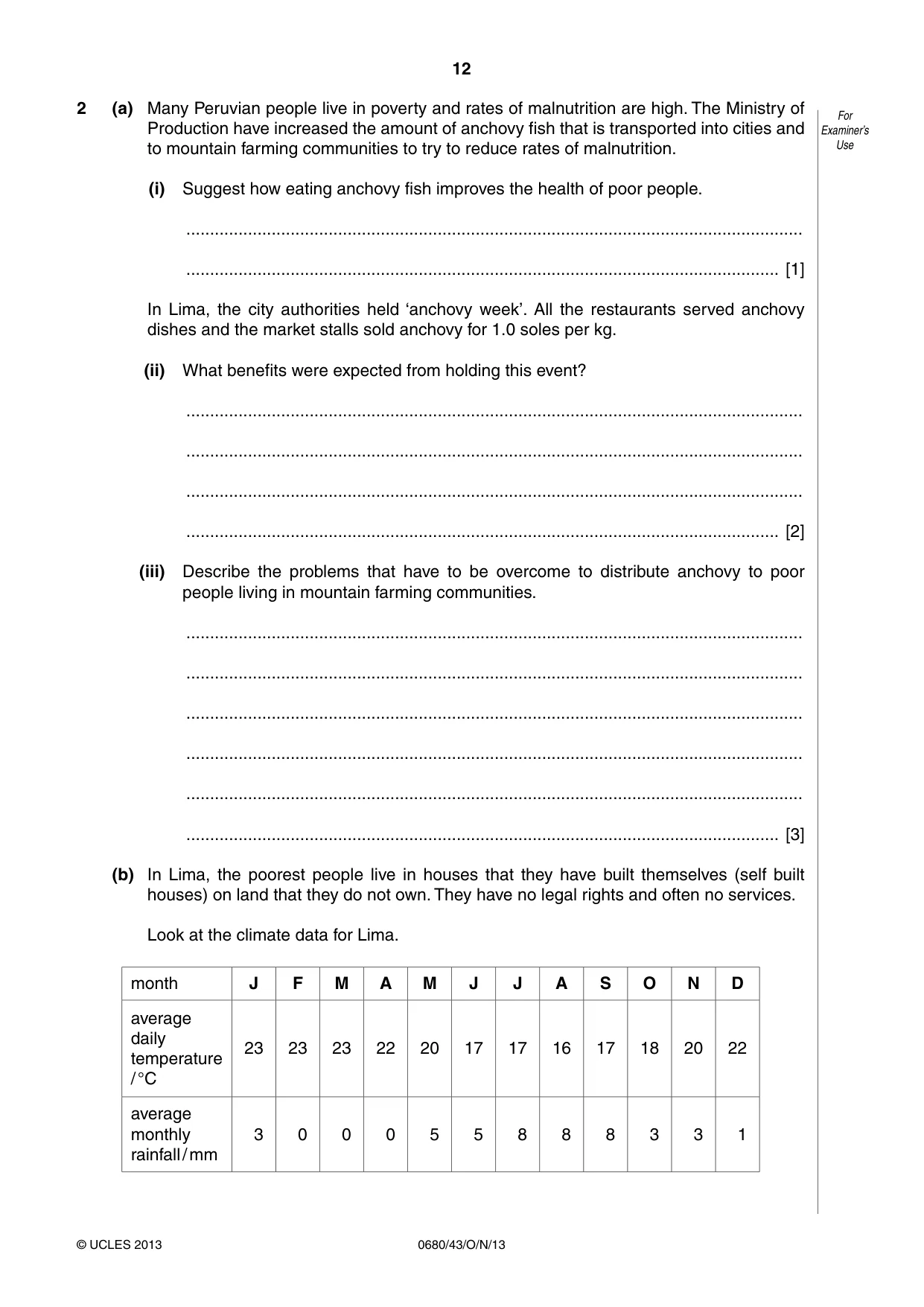 Cambridge IGCSE Environmental Management 0680 2013 Oct/Nov Paper 4 · Variant 3 question paper, page 12 of 16