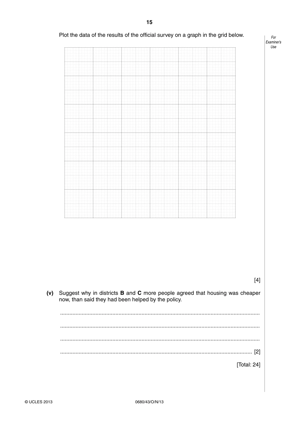 Cambridge IGCSE Environmental Management 0680 2013 Oct/Nov Paper 4 · Variant 3 question paper, page 15 of 16