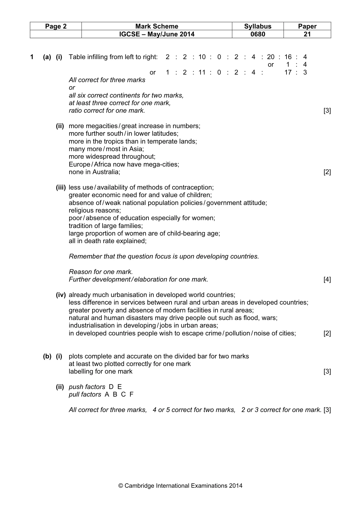 Mark scheme, page 2 of 8