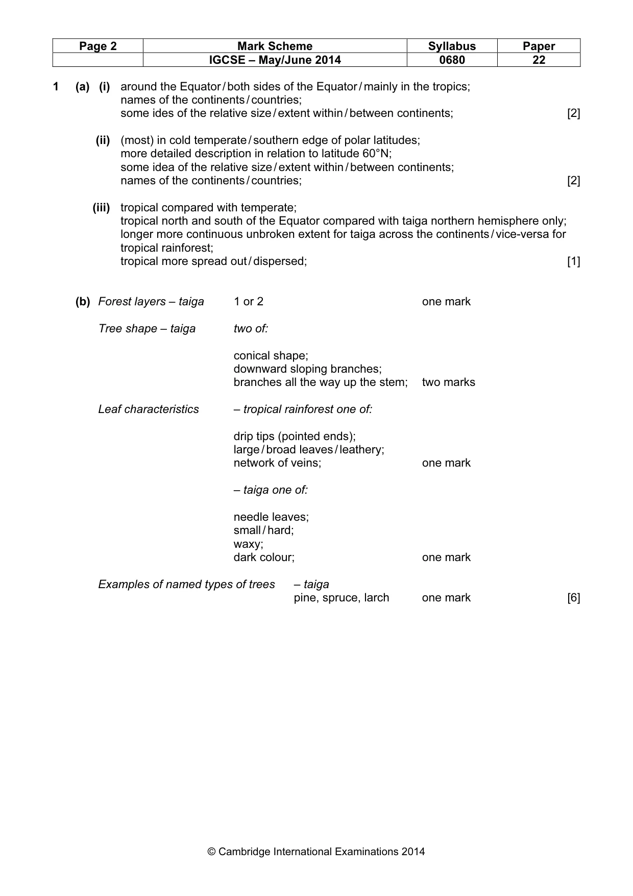 Mark scheme, page 2 of 8