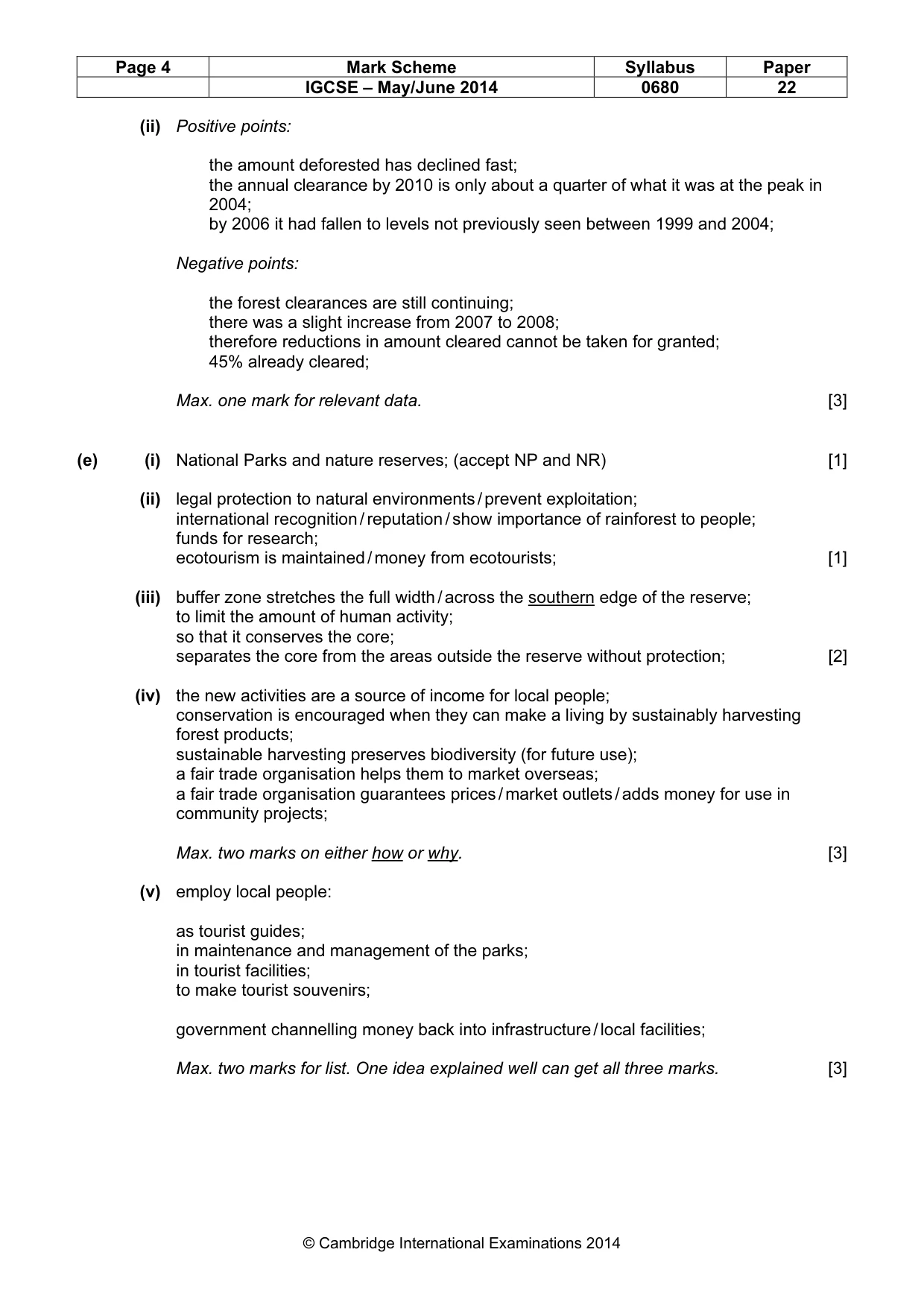 Mark scheme, page 4 of 8