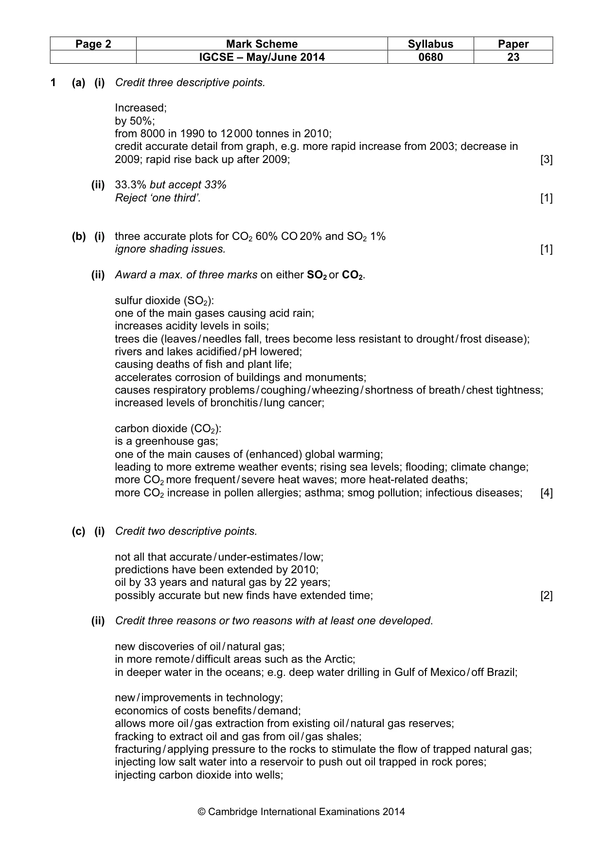 Mark scheme, page 2 of 8