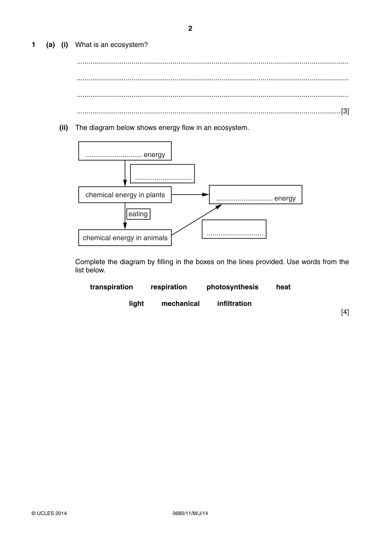 Cambridge IGCSE Environmental Management 0680 2014 May/June Paper 1 · Variant 1 question paper, page 2 of 16