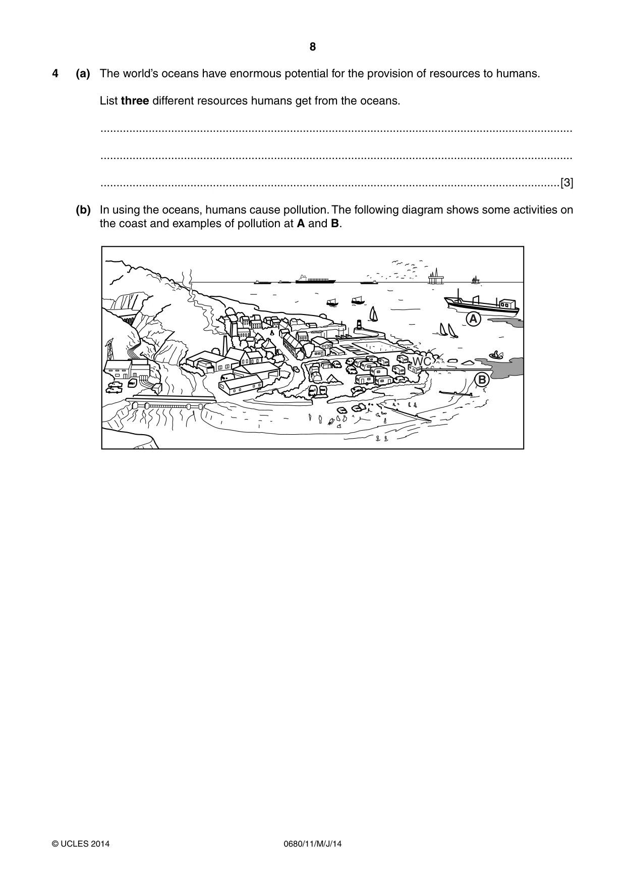 Cambridge IGCSE Environmental Management 0680 2014 May/June Paper 1 · Variant 1 question paper, page 8 of 16