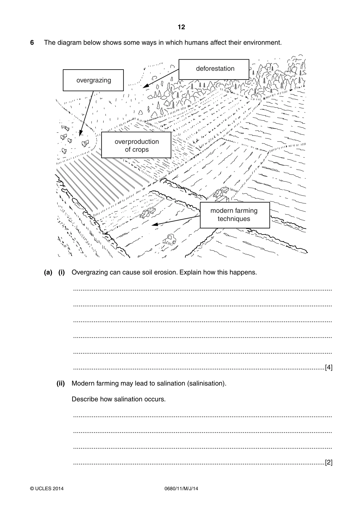 Cambridge IGCSE Environmental Management 0680 2014 May/June Paper 1 · Variant 1 question paper, page 12 of 16